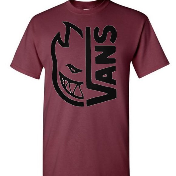 NEW MEN VANS SPITFIRE T -SHIRT  BLACK TEE Front & Back  **CHOOSE COLOR** - Picture 5 of 6